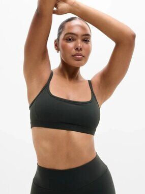 New Athleta XS Square Neck Bra Elm Green X-Small Cup A-C